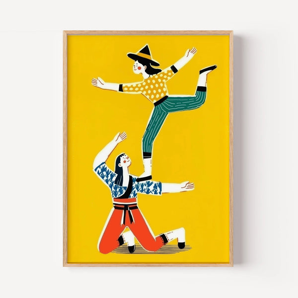Acrobats on Yellow