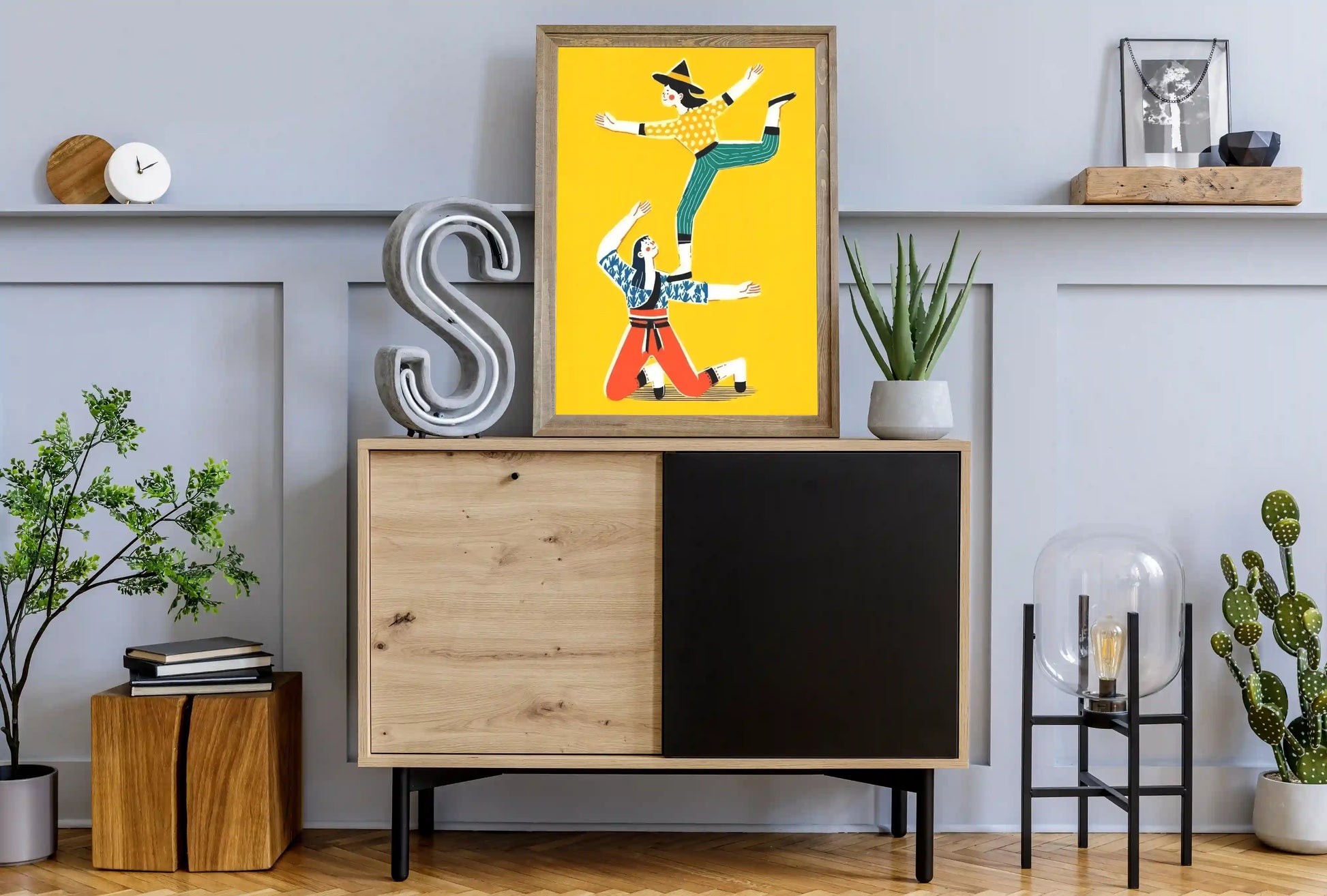 Acrobats on Yellow
