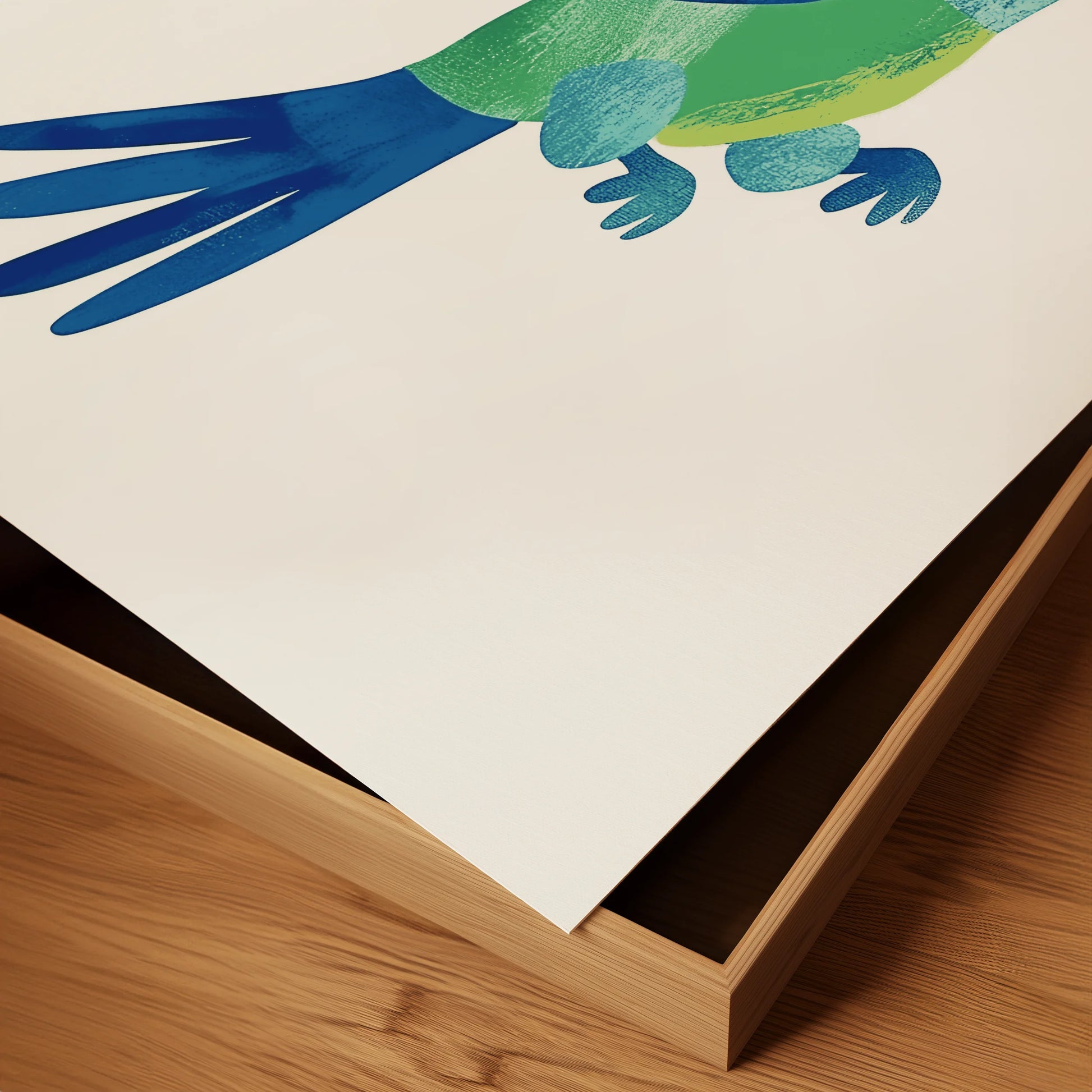 Blue Parrot Flying High