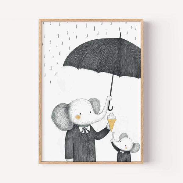 Ice Cream Under Rain