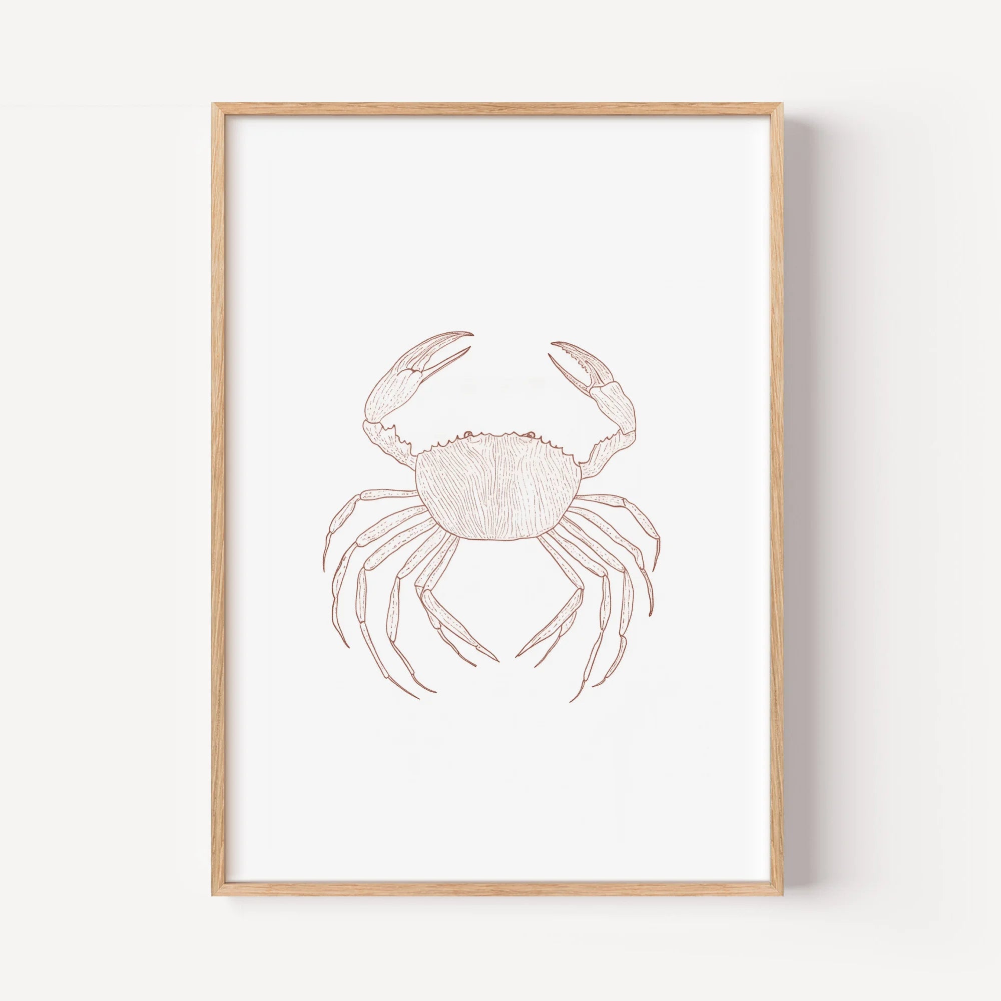 Minimalist Crimson Crab Study
