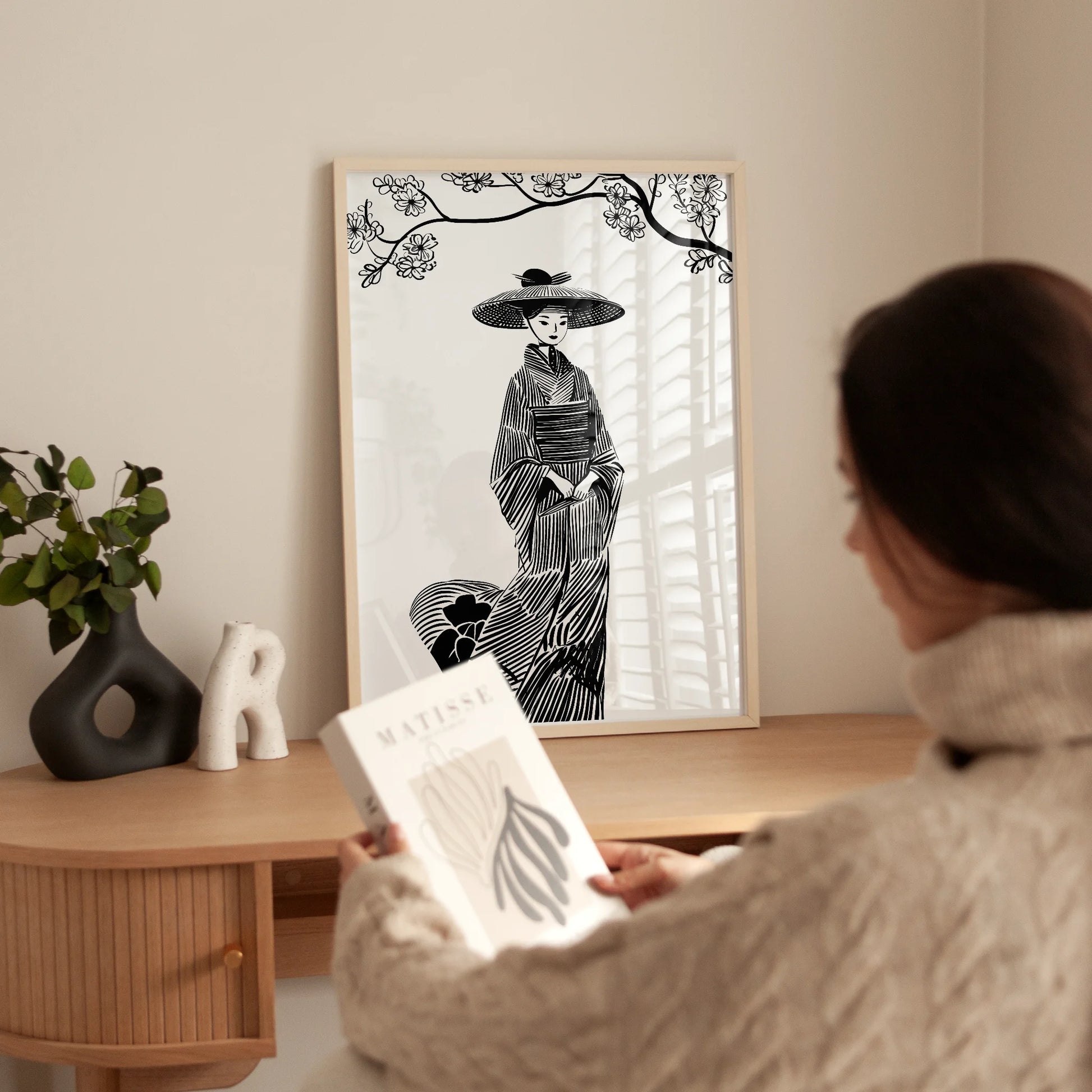 Modern Noir Japanese Elegance