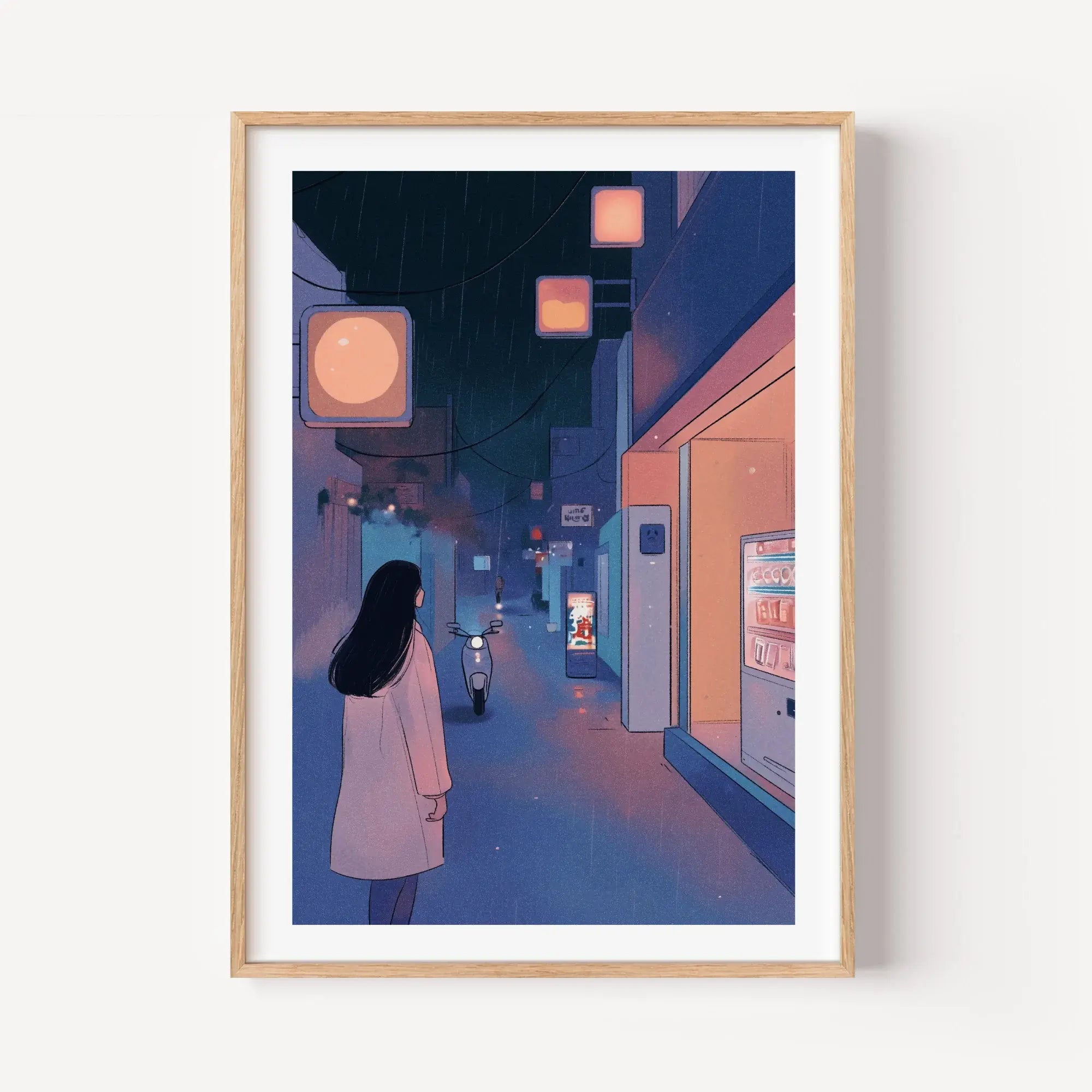 Neon Rain Promenade