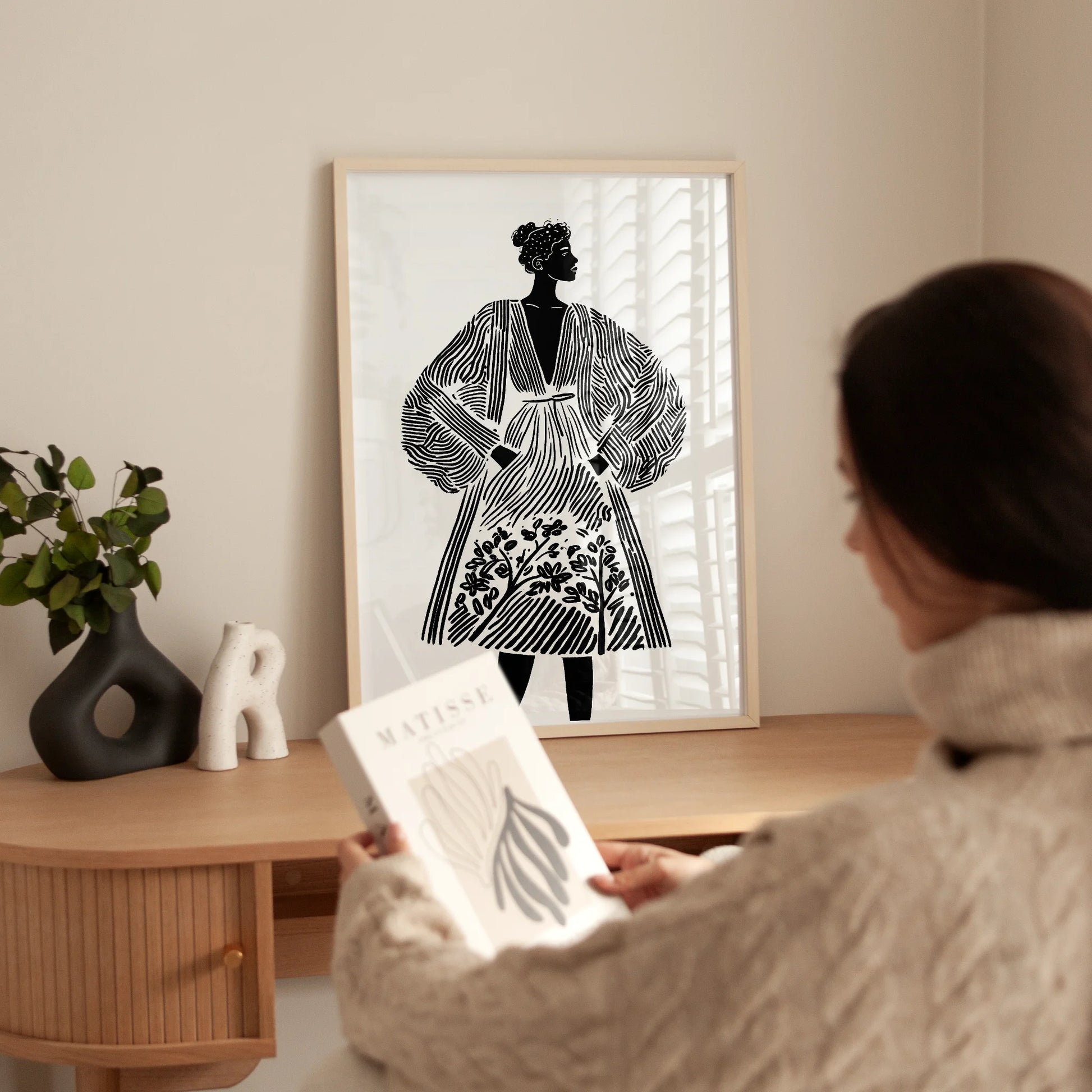 Ottoman Elegance in Monochrome Ink 5