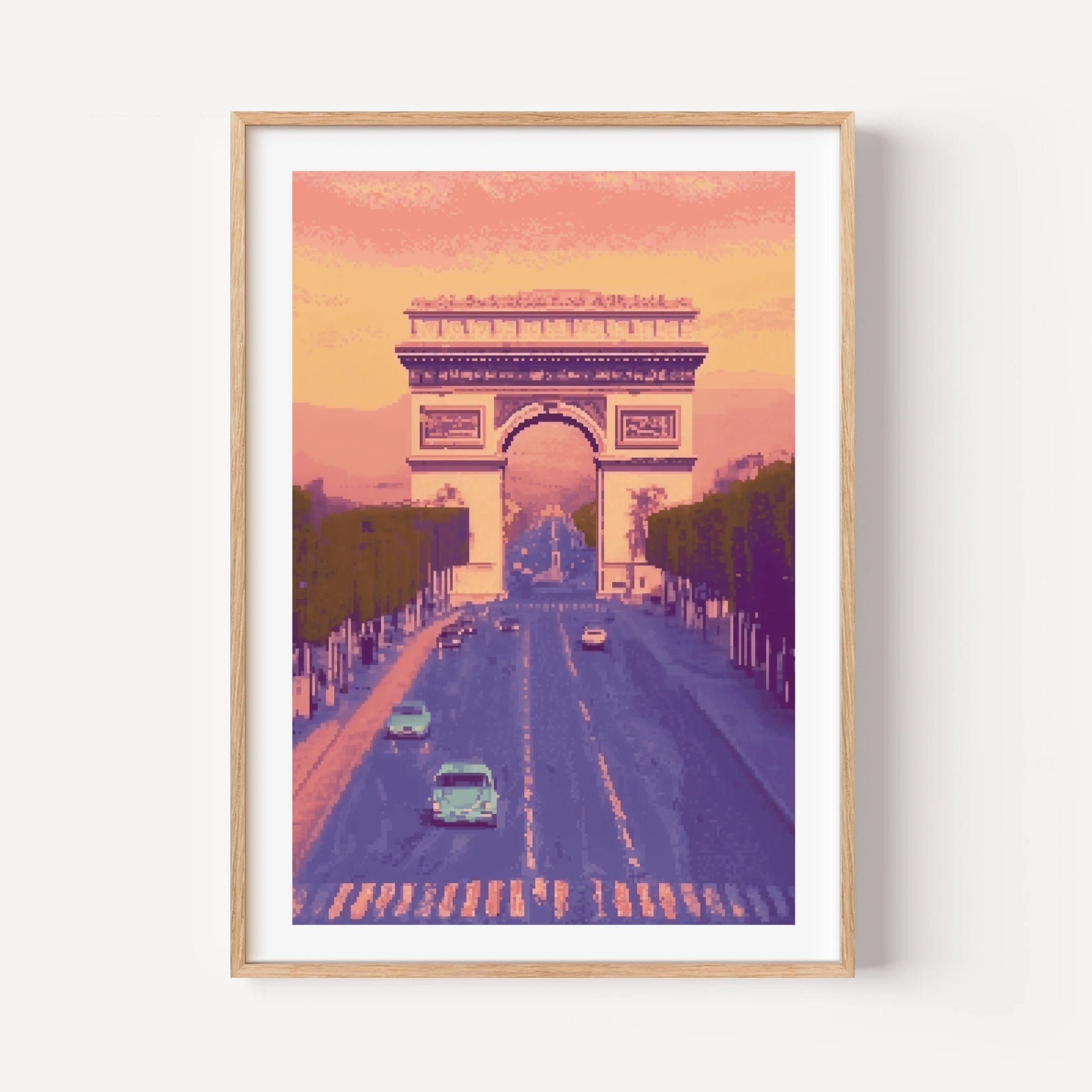 Pixel Paris Sunset
