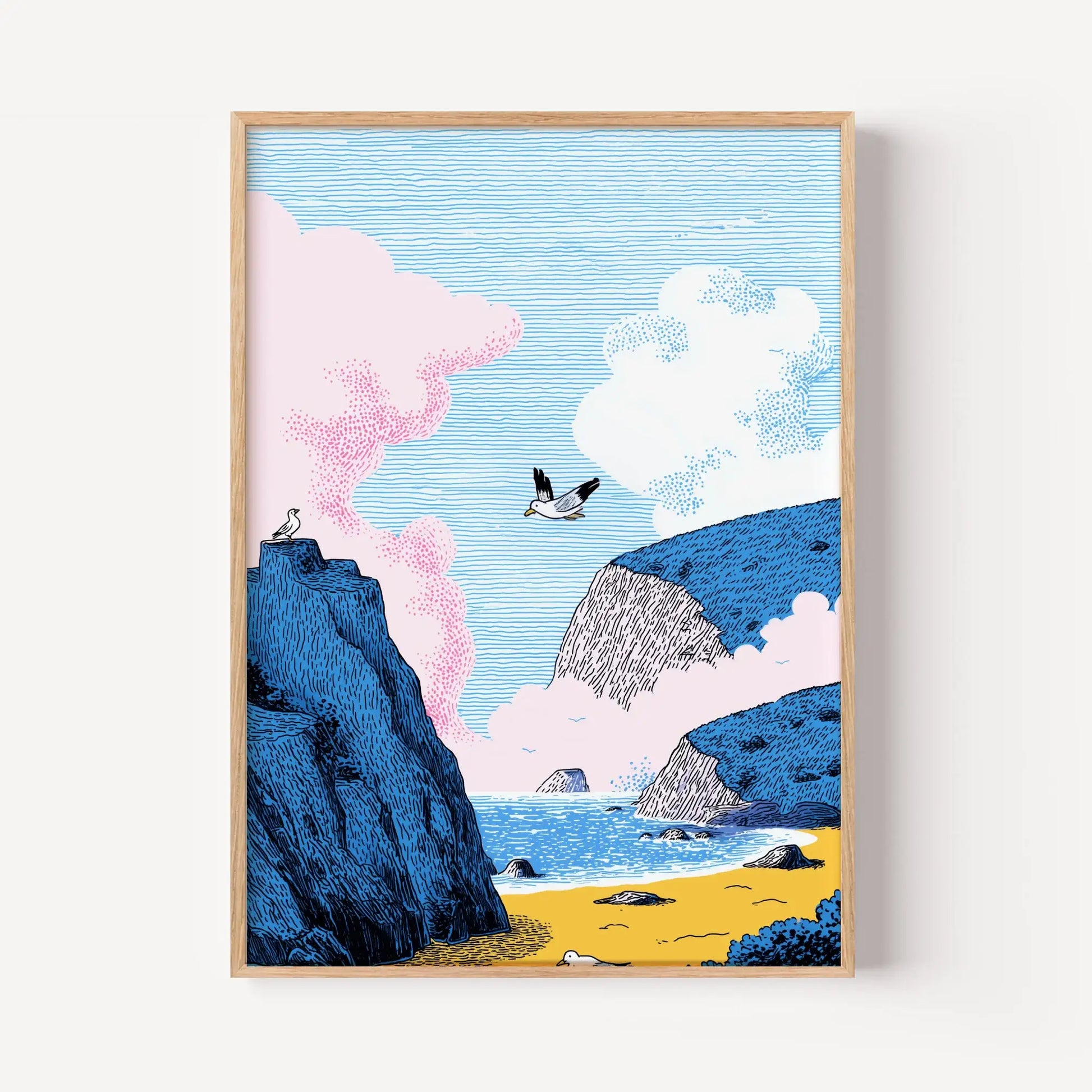 Seagulls in the Blue Bay