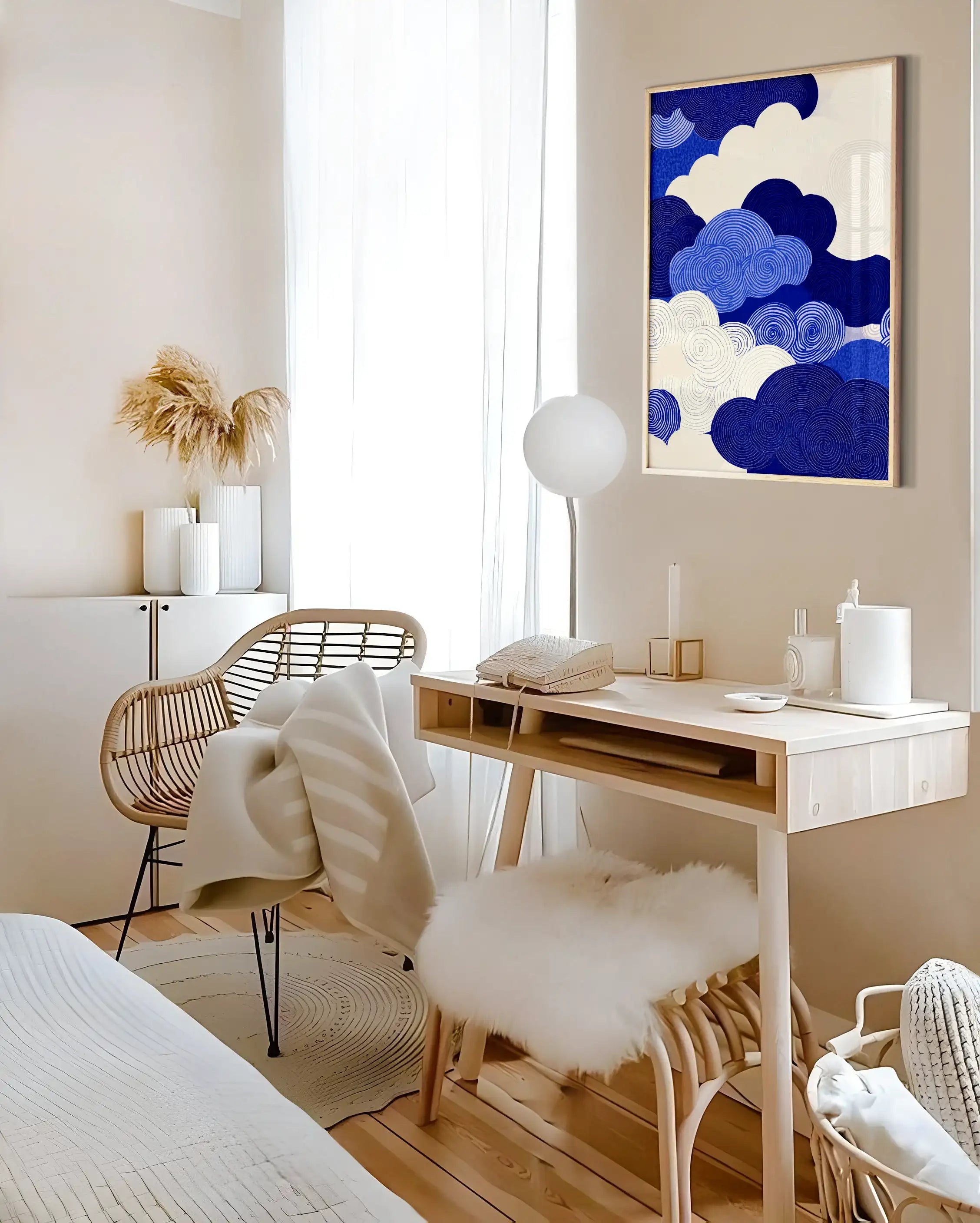 Swirling Indigo Cloud Pattern 1