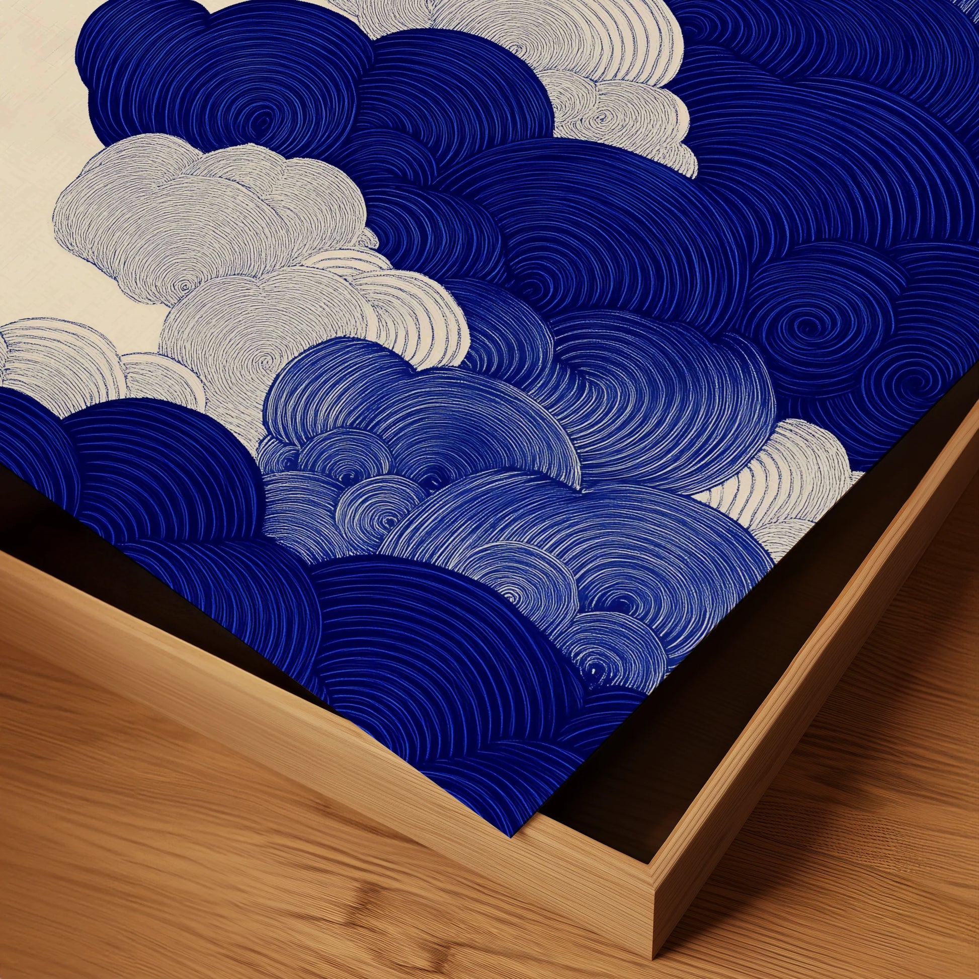 Swirling Indigo Cloud Pattern 2
