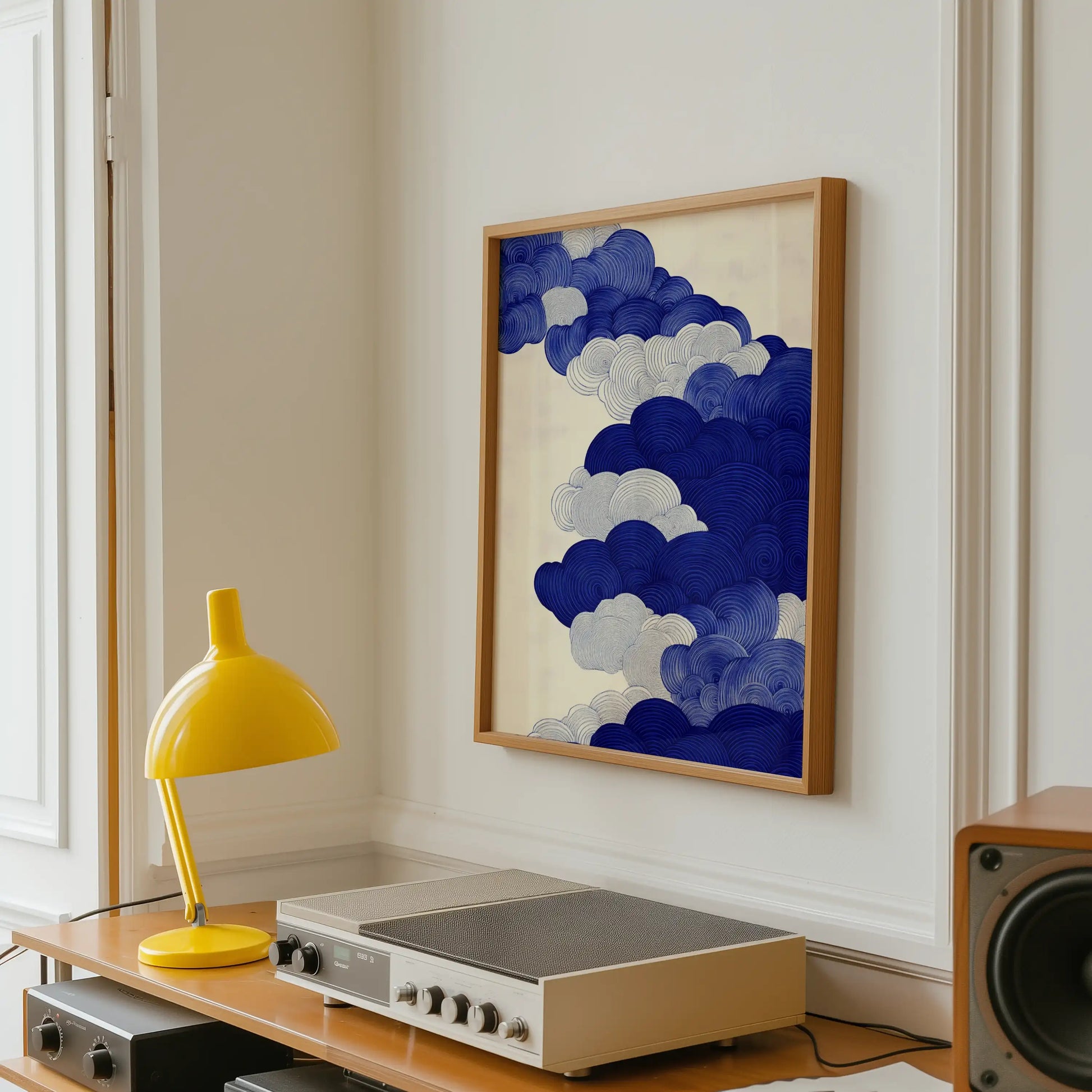 Swirling Indigo Cloud Pattern 2