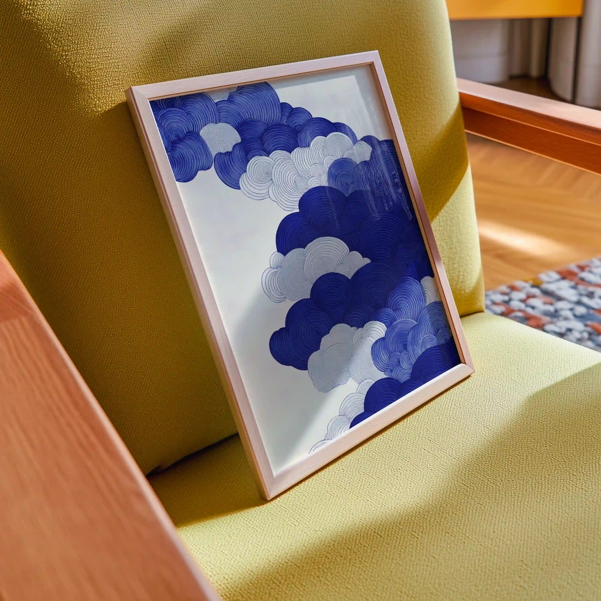 Swirling Indigo Cloud Pattern 2