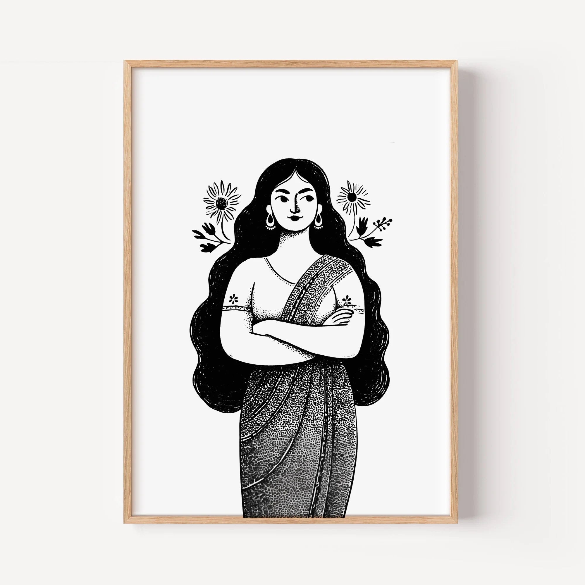 The Indian Woman and the Sunflowers