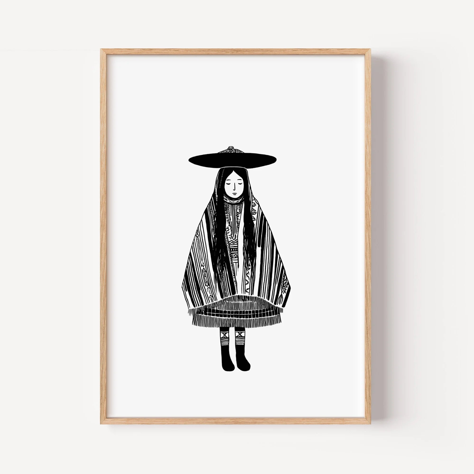 The Peruvian Woman in the Striped Poncho