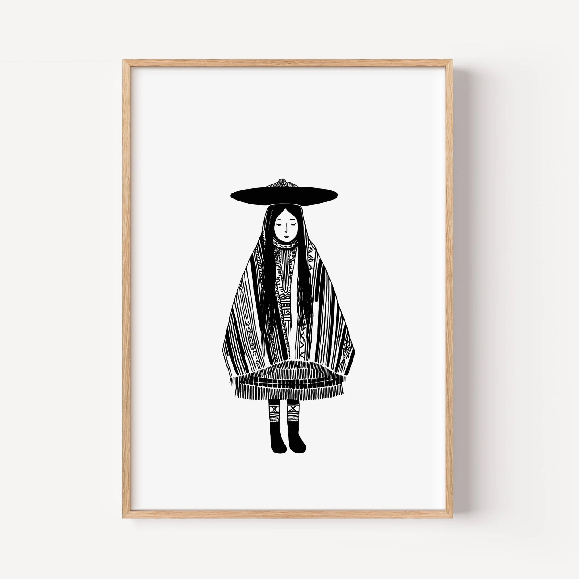 The Peruvian Woman in the Striped Poncho