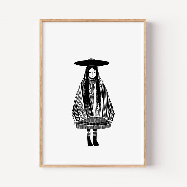 The Peruvian Woman in the Striped Poncho