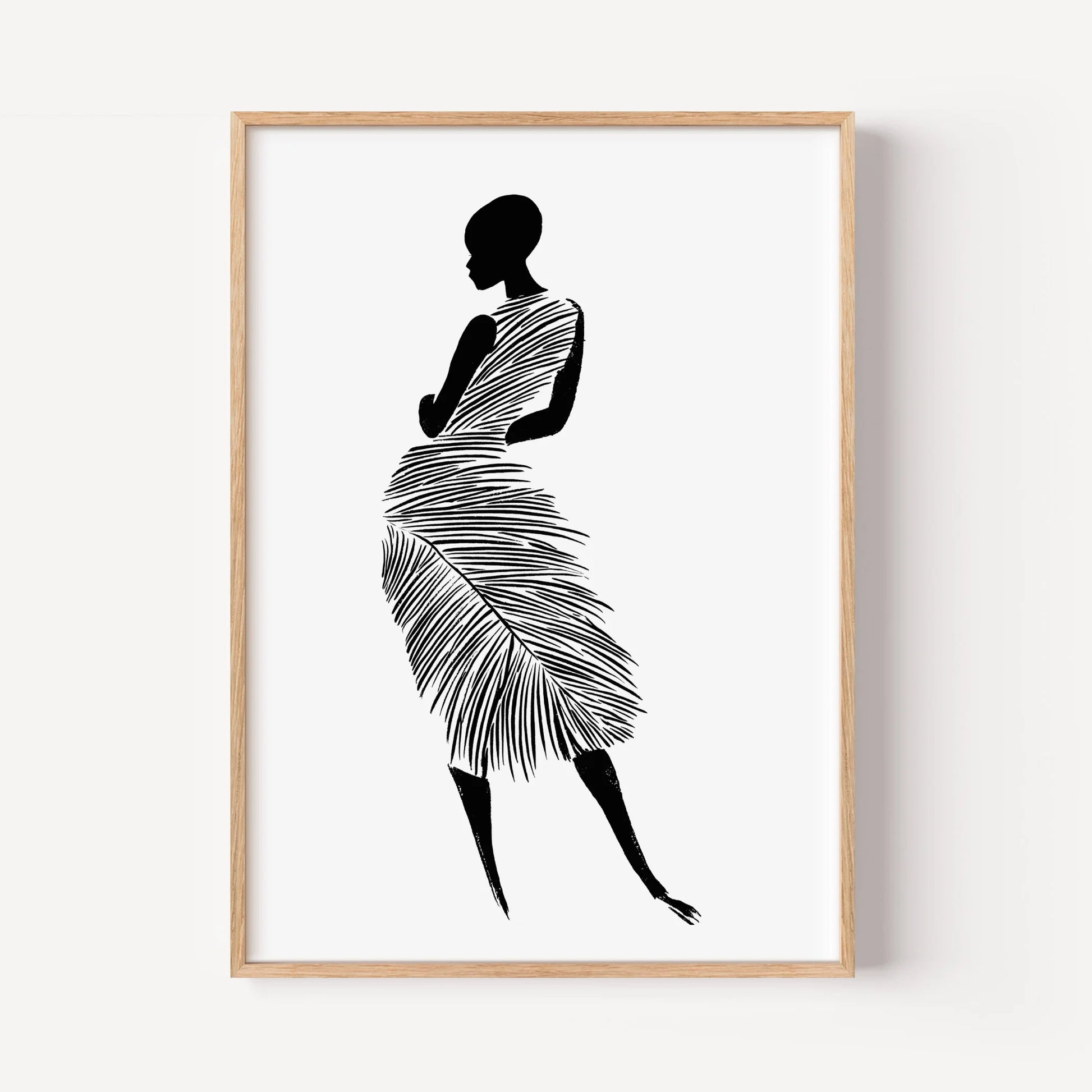 The Woman in the Textured Pine Dress
