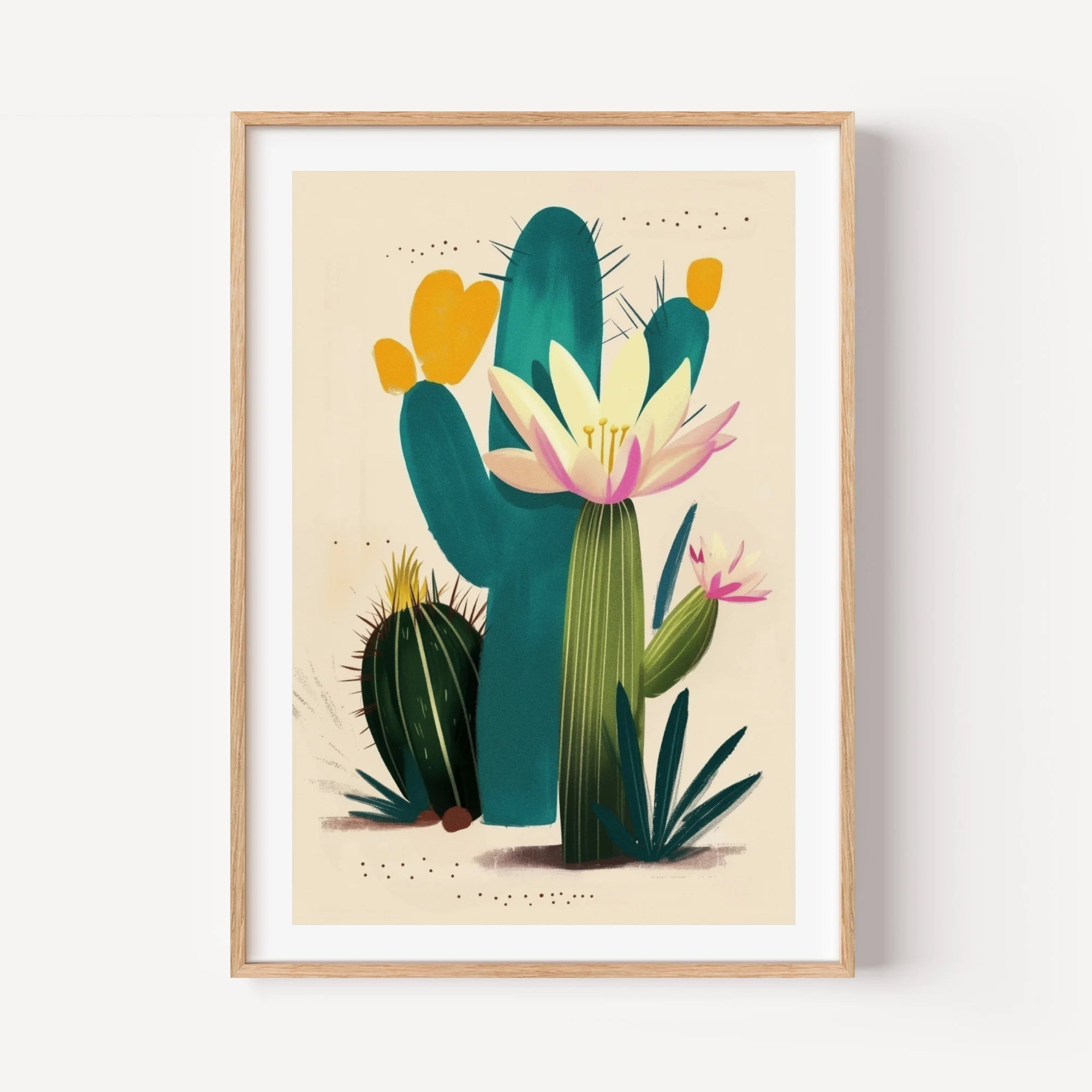 Vibrant Cactus Still Life