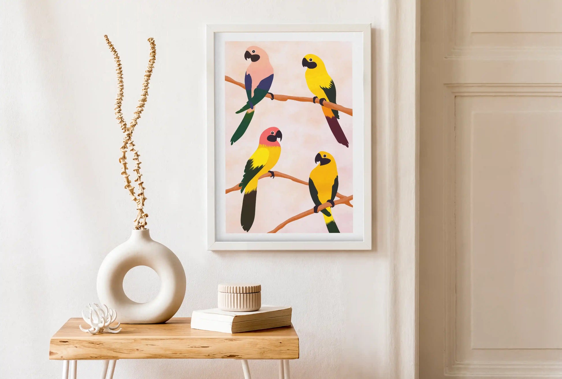 Vibrant Tropical Parrots