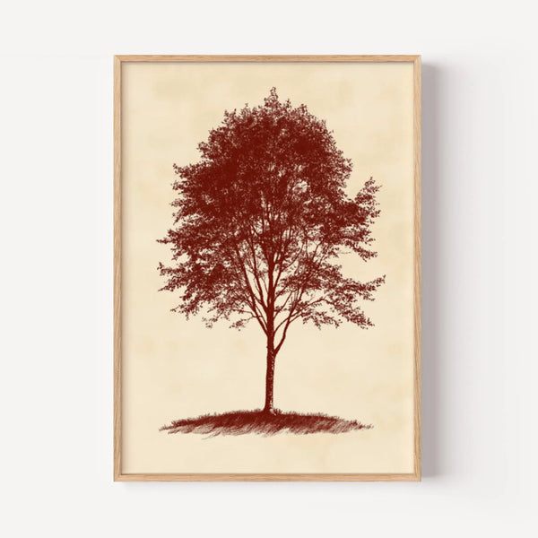 Vintage Hillside Tree