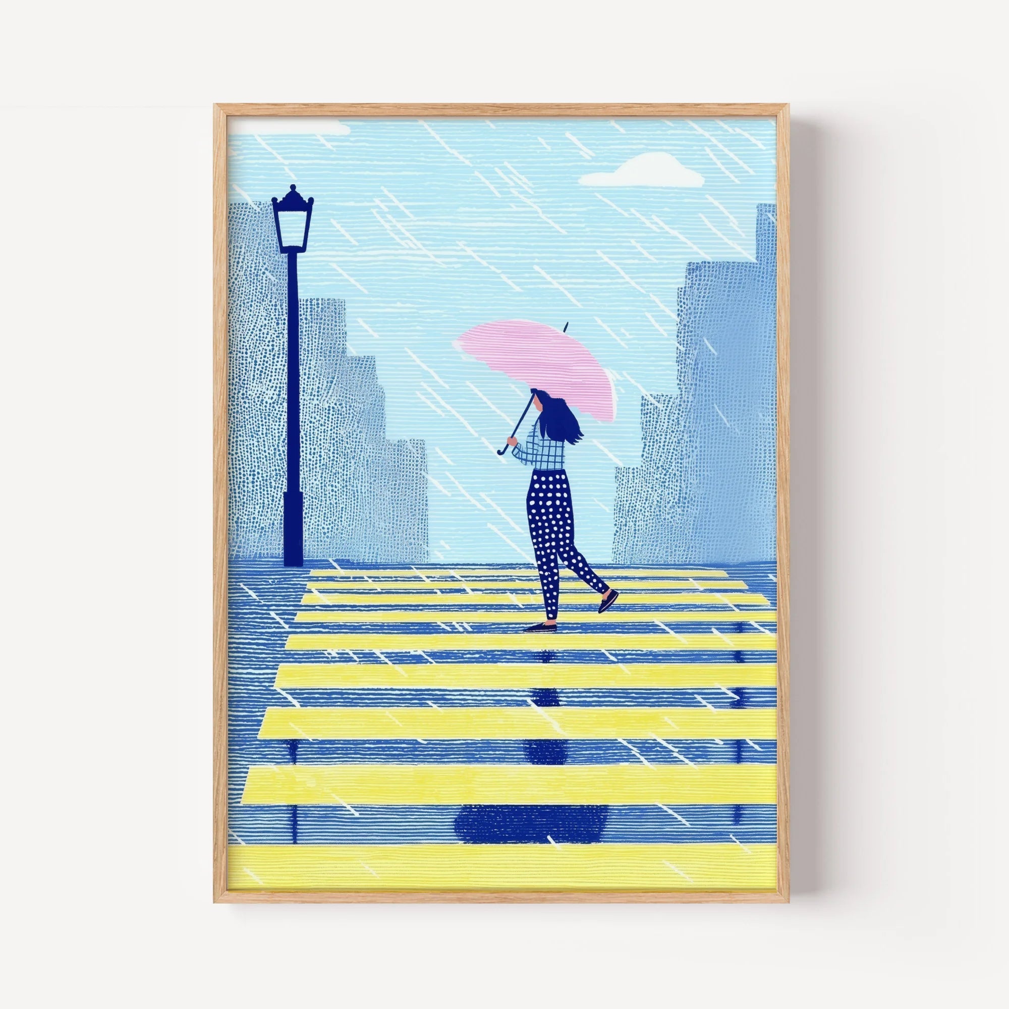 Walking Under the Pink Umbrella