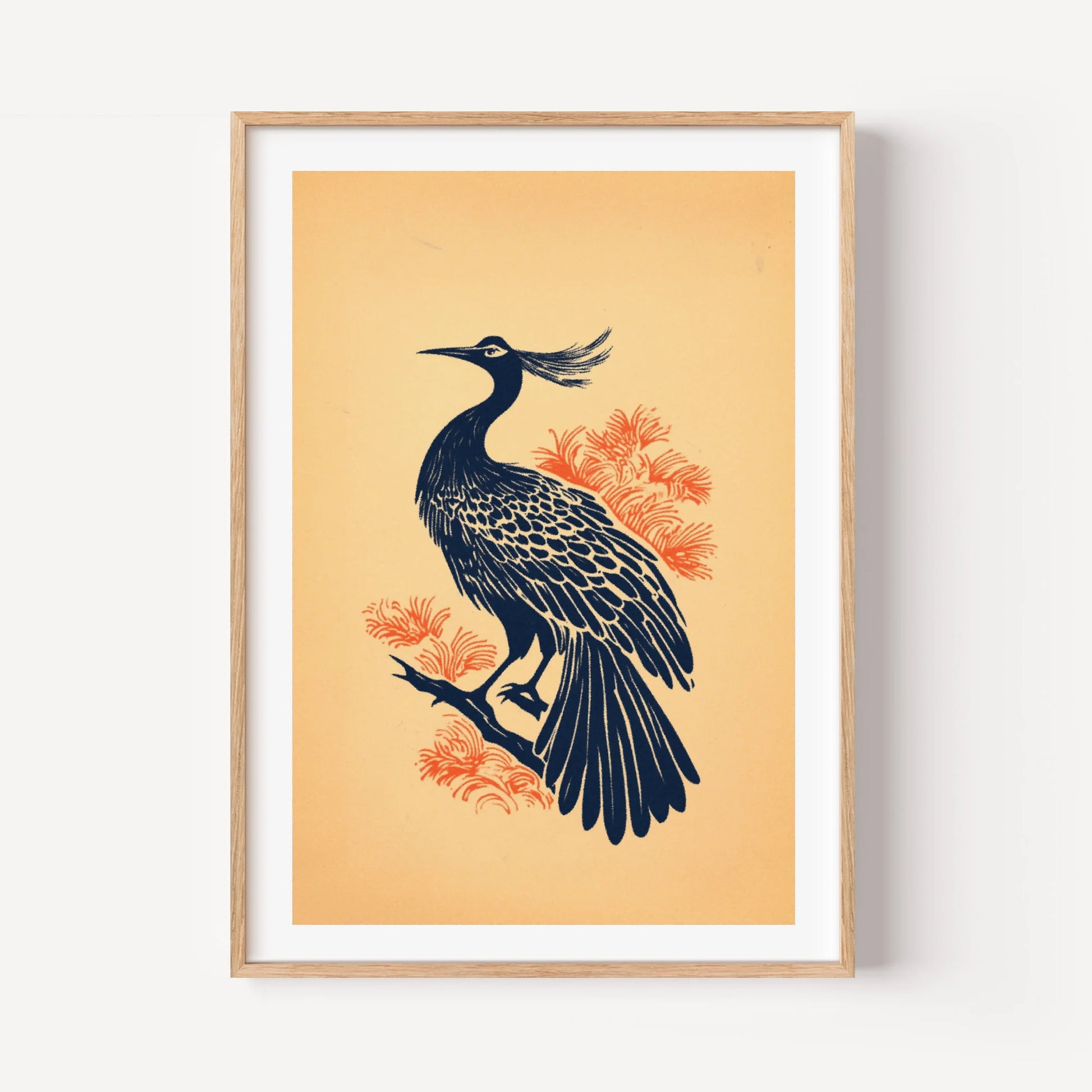 Wild Bird Woodcut