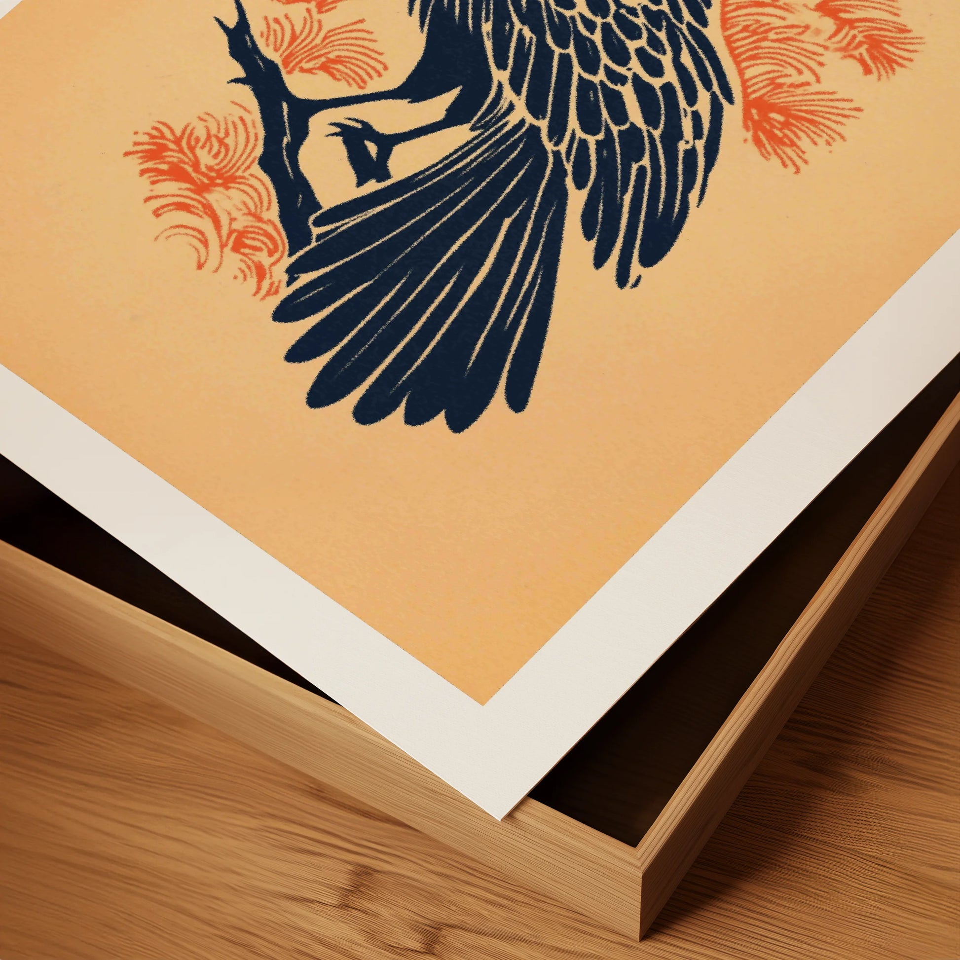 Wild Bird Woodcut